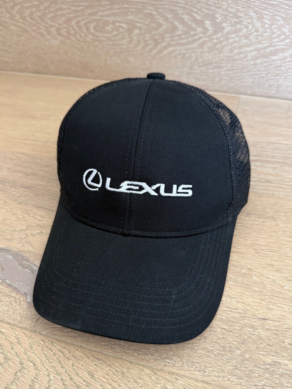 Lexus Embroidered Black Mesh Ball Cap Hat